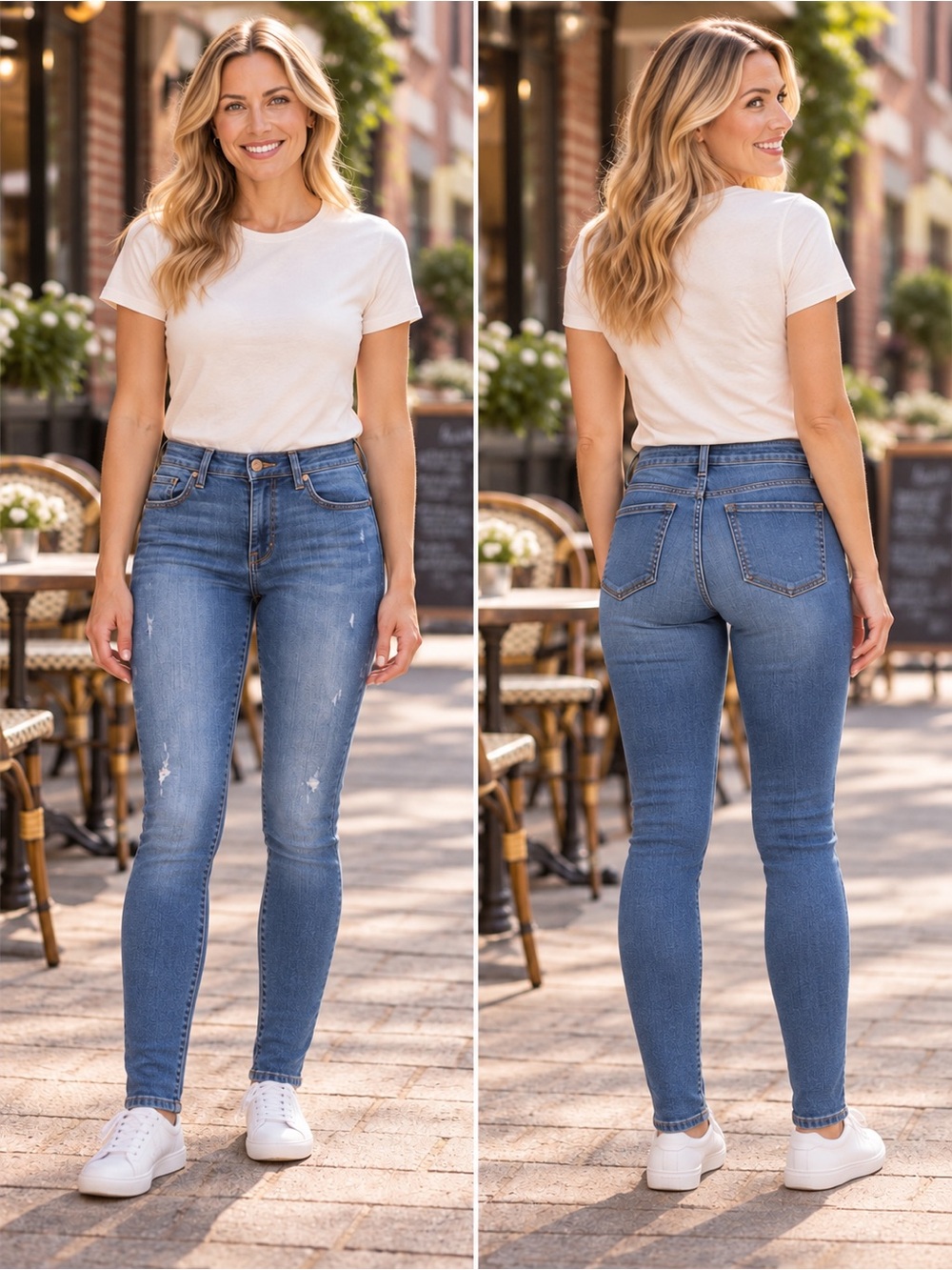 Anthropologie, Pilcro High-Rise Skinny Jeans in Medium Blue